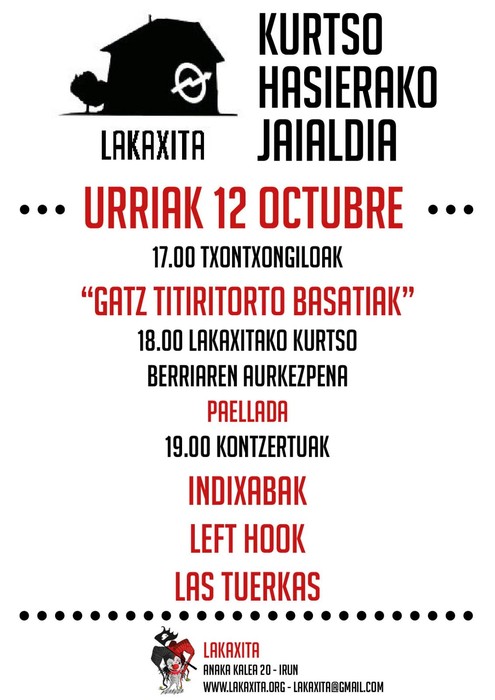 Urriaren 12an ekingo dio Lakaxitak denboraldi berriari