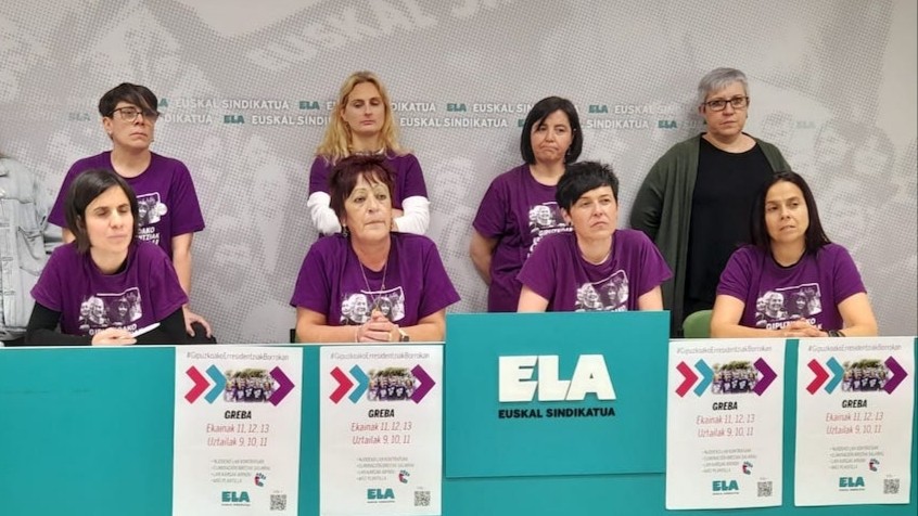 Hiru greba egun deitu ditu ELAk Gipuzkoako adineko erresidentzia eta eguneko zentroetan