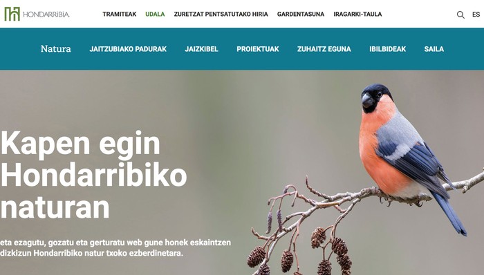 Hondarribiko natura ezagutu eta gozatzeko webgune berria aurkeztu dute. 