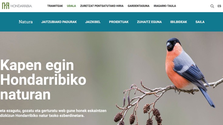 Hondarribiko natura ezagutu eta gozatzeko webgune berria aurkeztu dute.