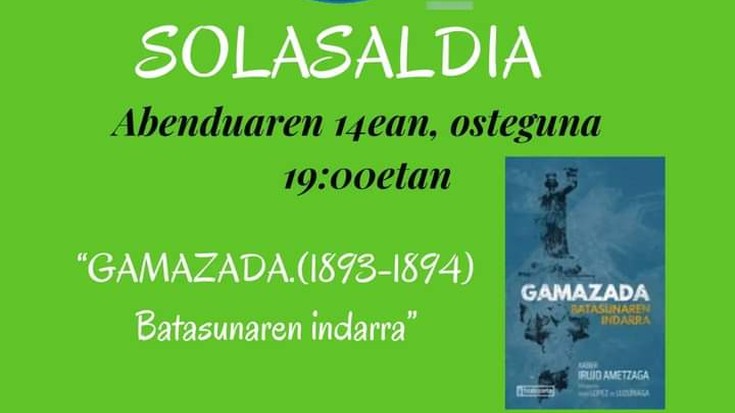 "Gamazada. Batasunaren indarra" liburuaren aurkezpena izanen da Baleaken ostegunean