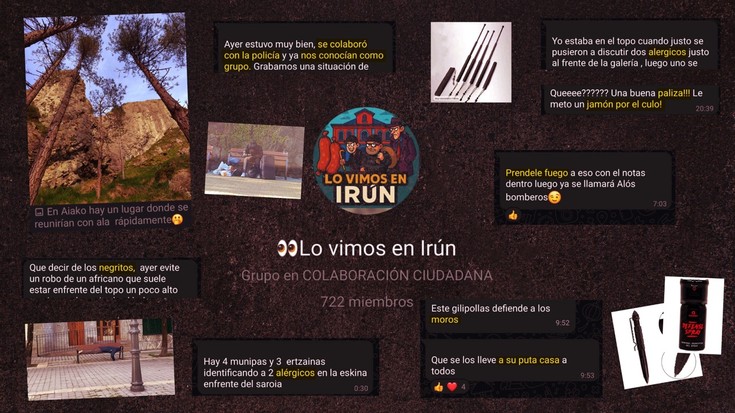 Irungo ‘auzokide patruilen’ atzean, islamofobia, xenofobia eta erailketarako deiak