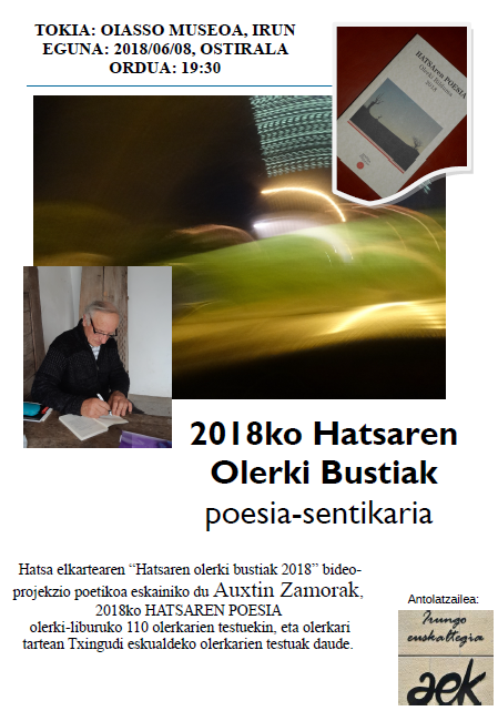 HATSAREN POESIA: Peio Otxoteko eta Joseba Aurkenerena