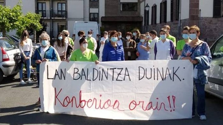 Zahar etxeetako hitzarmena eta baldintza duinak aldarrikatzeko elkarretaratzea eginen dute gaur Elizondon