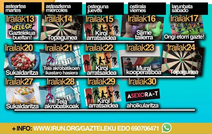 Gazteek nahi dituzten ekintzak entzuteko belarriak prest ditu Irungo Martindozenea Gaztelekuak