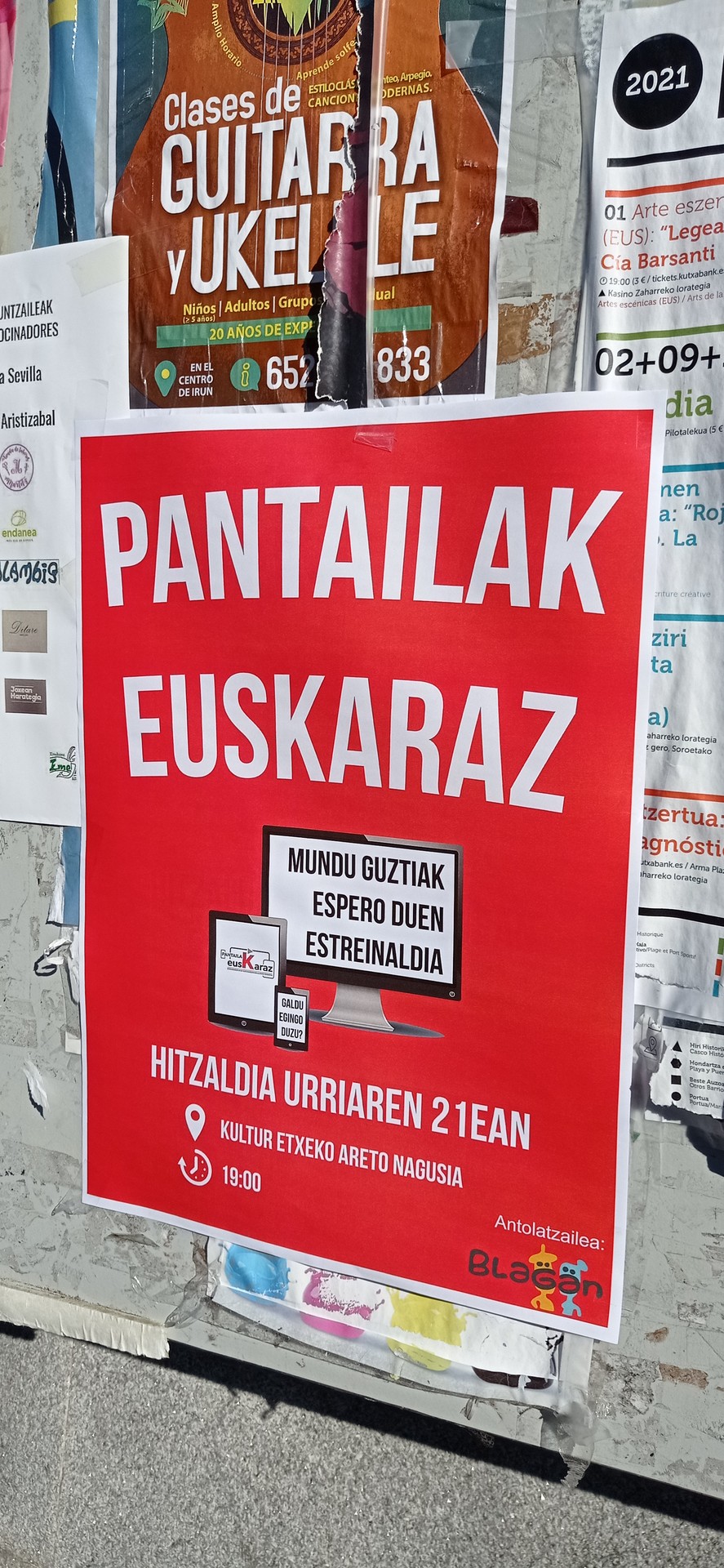 ‘Pantailak euskaraz’ mugimenduaren aurkezpen hitzaldia gaur Kultur Etxean
