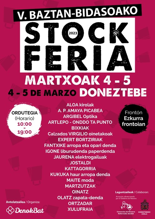 Baztan Bidasoako V. Stock Feria ospatuko dute Donezteben 