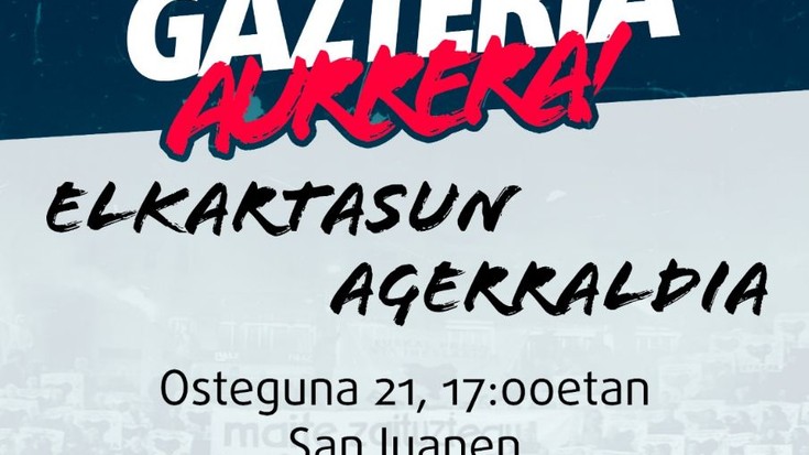 Galder Barbado eta Aitor Zelaia gazteekin elkartasunez elgarretaratzea 