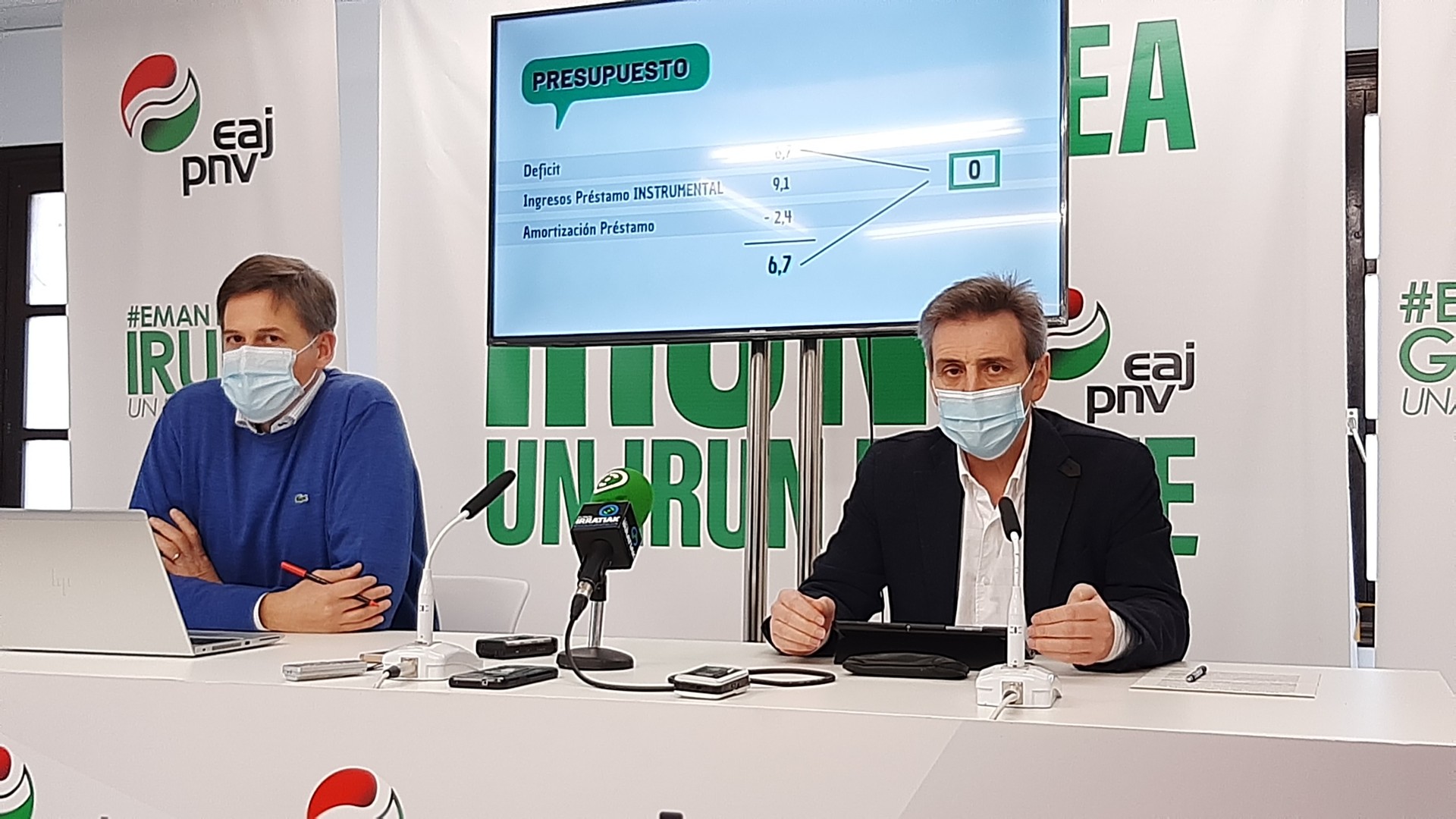 Udalak duen diru gaitasun guztia herritarrak laguntzera bideratu nahi ditu EAJk Irungo 2021eko aurrekontuetan