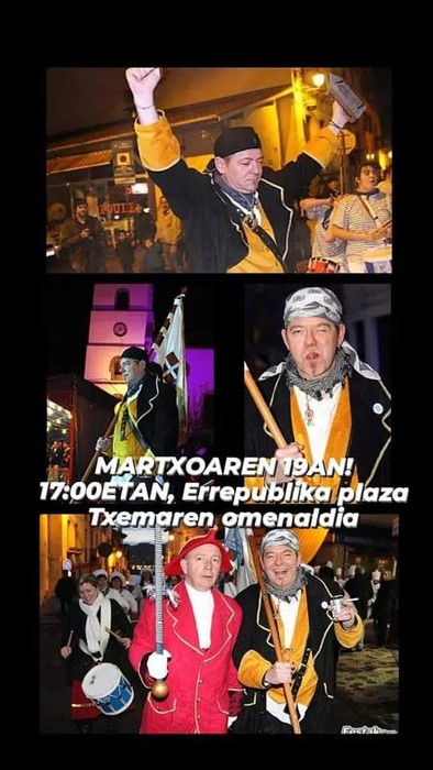 Txema Egiguren omenduko dute Hendaiako Errepublika plazan