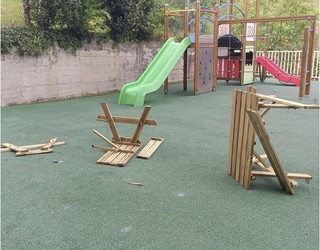 Azken asteburuetan Irain Eskolan izandako txikizioak salatu dituzte eskolak berak eta udalak