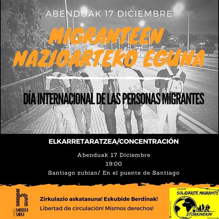 Migranteen eskubide zapalketa salatuko du Sos Arrazakeriak Santiago zubian