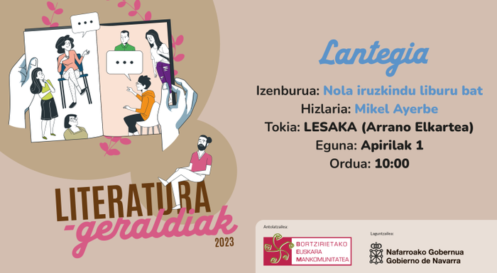 Literatura geraldiak ekimena larunbat honetan hasiko da Lesakan