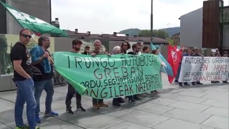 Sanmartzialetarako 14 greba egun deitu dituzte Irunbuseko gidariek
