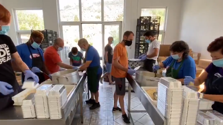 Irungo Udalak 4.000 otordu segurtatzeko laguntza zuzena bideratuko du  Lesboseko Moria errefuxatu akanpalekura