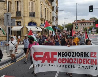 CAF tren-ekoizlea Gazako genozidioaren konplize dela salatuko dute Irunen larunbatean