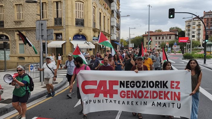CAF tren-ekoizlea Gazako genozidioaren konplize dela salatuko dute Irunen larunbatean