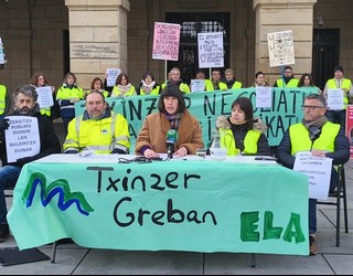 Zuzendaritzak negoziatu ezean greba mugagabera joko dute Txinzerreko langileek