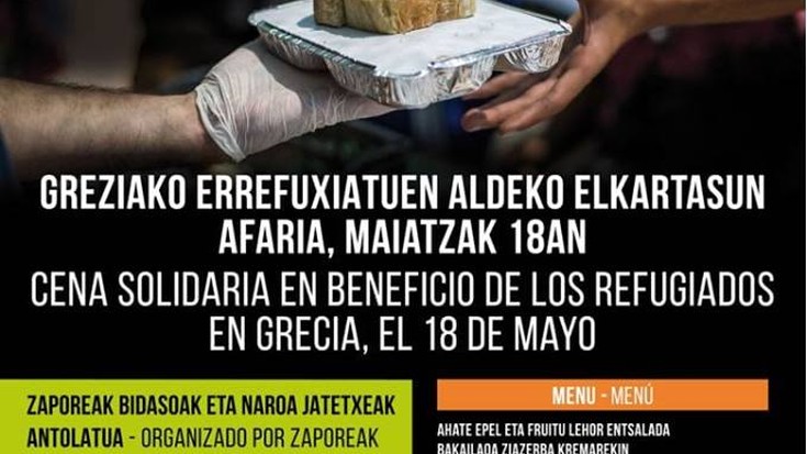 Elkartasun afaria antolatu du Zaporeak proiektuak