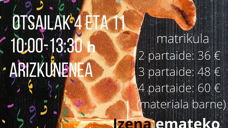 Mozorro eta antzerki tailerra izanen da Arizkunenean