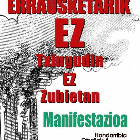 Erraustegiaren aurkako manifestaldia, larunbatean Hondarribian