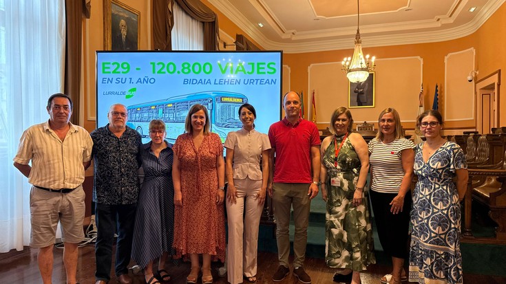 Urtebetean 120.000 bidaiarien langa gainditu eta E29 linea beharrezkoa zela frogatu da