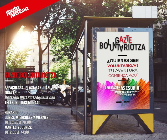 Gazteak boluntariotzan murgiltzeko egitasmoa aurkeztu du Irunek