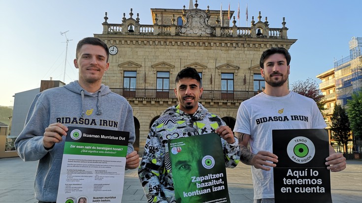 Ikusmen murriztua dutenen errealitatea ikustarazteko kanpainarekin bat egin dute Real Union eta Bidasoa-Irunek