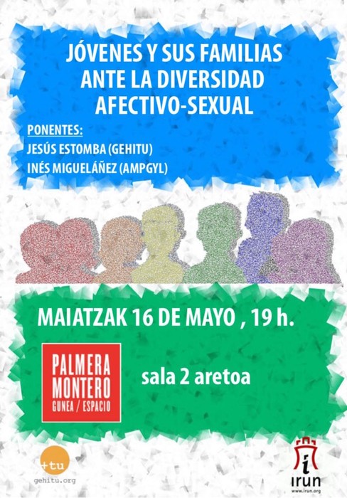 “Gazteak eta euren familiak dibertsitate afektibo-sexualaren aurrean” izenburupean, itzaldia emango dute Gehitu eta AMPGYL elkarteek