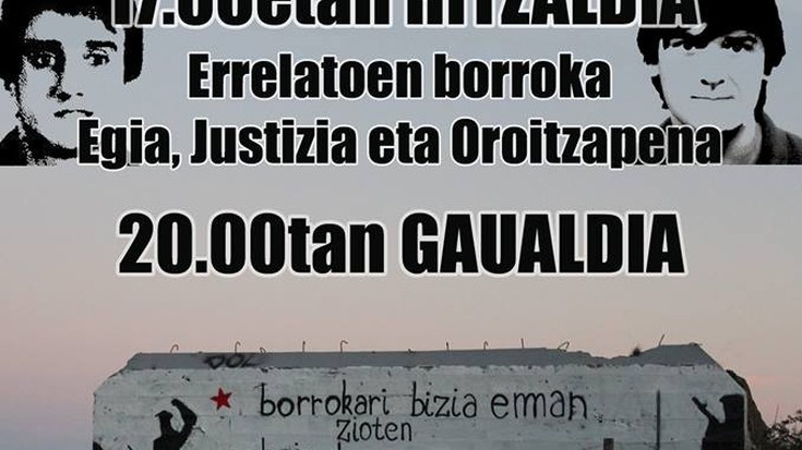 Errelatoaren borroka, egia, justizia eta oroitzapenari buruzko hitzaldia antolatu du Jalgi Urruñak 