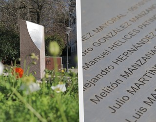 Irungo terrorismoaren biktimen oroigarrian Josu Zabala Erasun estatuaren biktima ez egotea eta Melitón Manzanas omendua izatea deitoratu dute