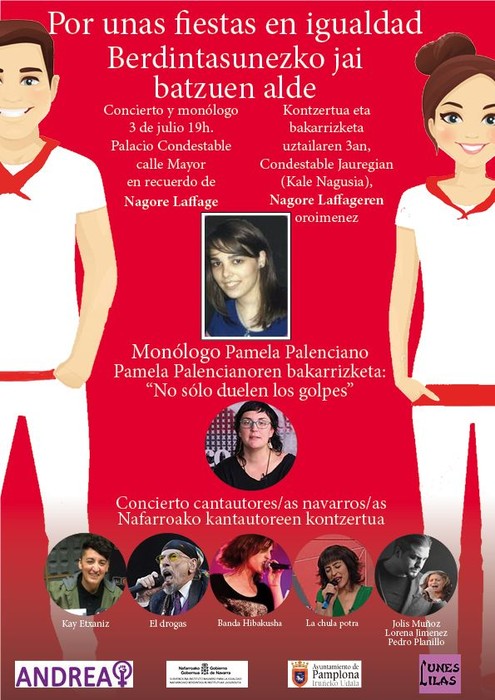 Nagore Laffage hil zutenetik 9 urtera, omenaldia egin diote Andrea eta Lunes Lilas elkarteek