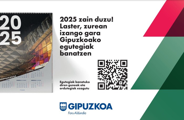 Foru Aldundiak 2025eko egutegiaren 40.000 ale banatuko ditu Gipuzkoan