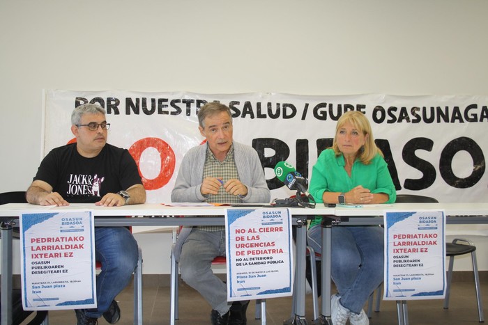 Osakidetzak duela sei hilabete hitzemandako pediatriako arreta zerbitzuak ez dituela bete salatu du Osasun Bidasoak