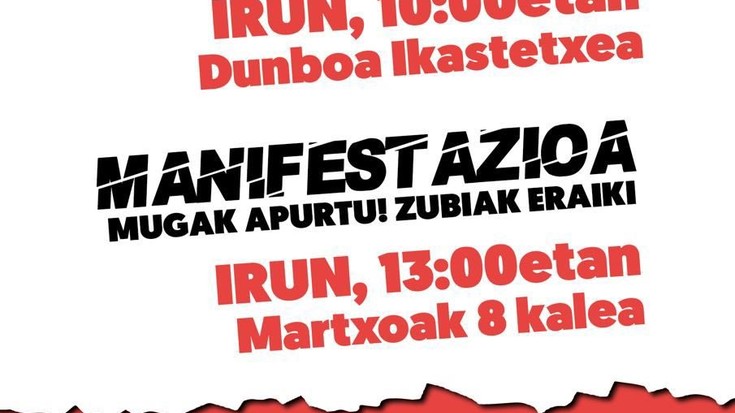LAB-ek Irunen "bizi baldintza duinen alde" manifestatzeko deia egin du