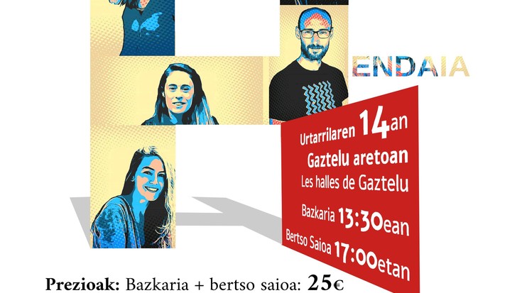 Harrera elkartearen aldeko bertso bazkaria Hendaian