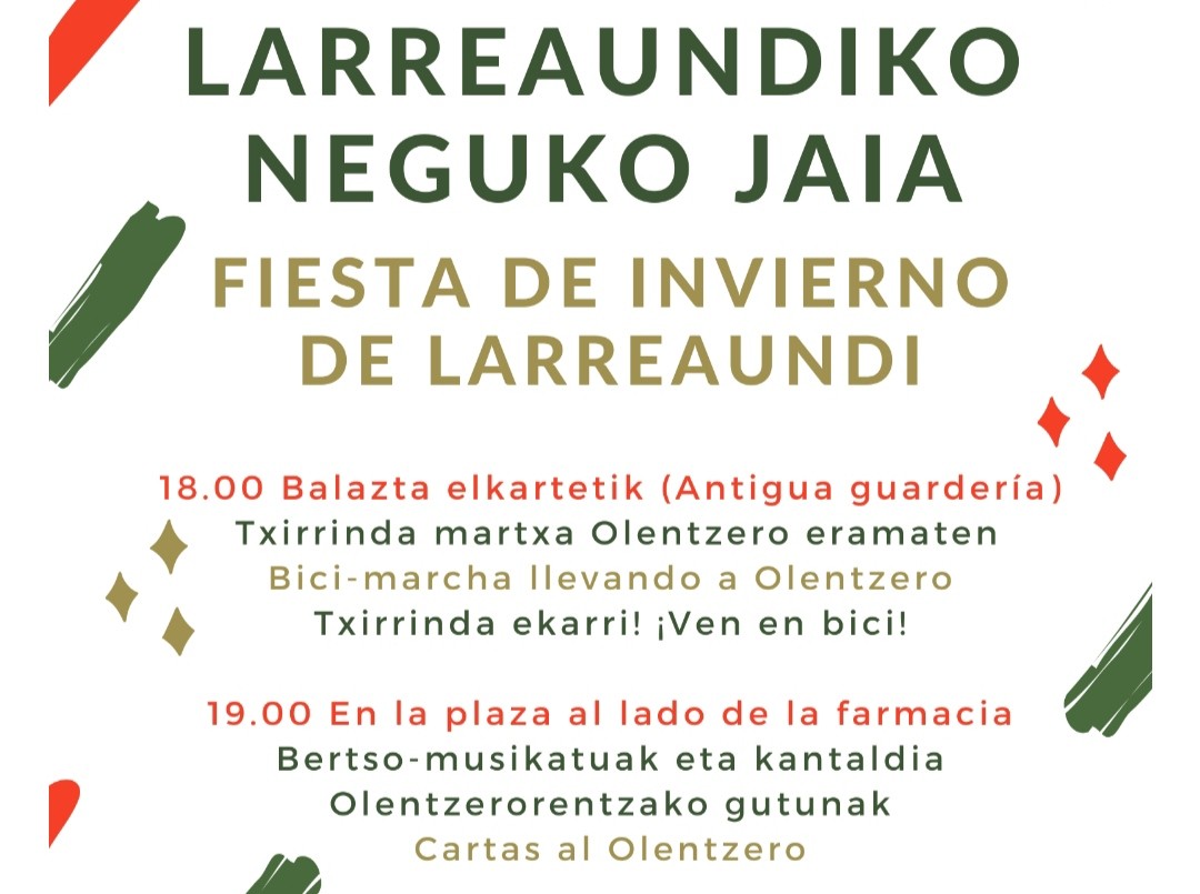 Olentzero Naporekin helduko da, baina Larreaundin txirrindaz iragarriko dute aurten bere etorrera 