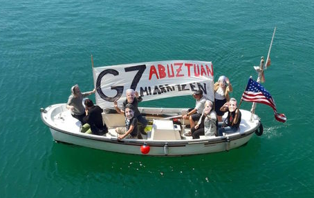 Miarritzen ospatuko den G7 gailurraren aurka, Euskal Herri mailako protesta eguna deitua da gaur, gurean ere