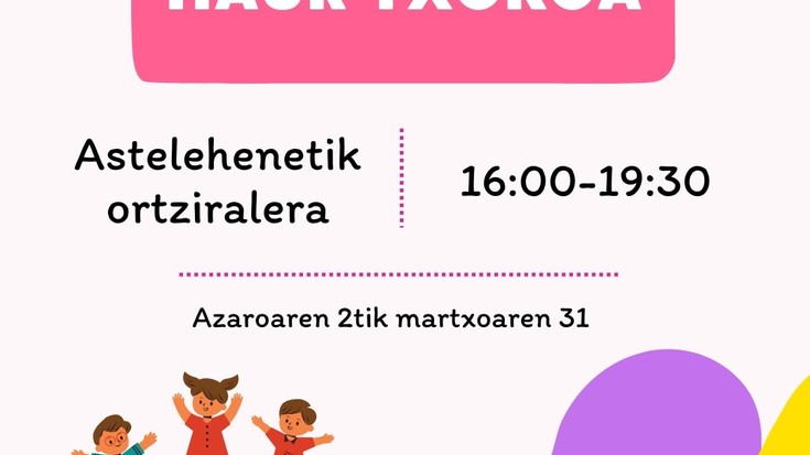 Haur Txokoa martxan jarri dute Lesakan