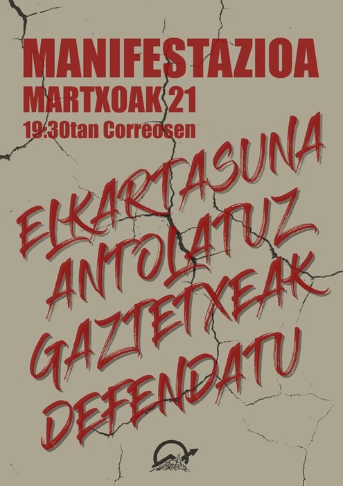 Hondarribiko gazte asanbladak manifestaldia deitu du martxoaren 21ean. 