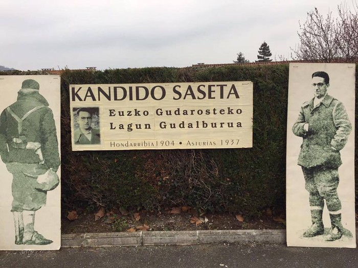 Kandido Saseta omenduko dute Hondarribiko hilerrian bere heriotzaren 85 urteak oroitzeko