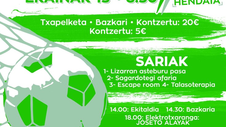 Preso eta iheslari politikoen sustenguz, Futbol7 Txapelketaren 16. ekitaldia ospatuko da ekainaren 15ean Hendaian