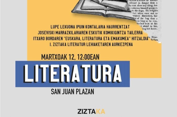 Literatura eta euskara ardatz, Kulturakada saioa antolatu du Ziztakak San Juan plazan
