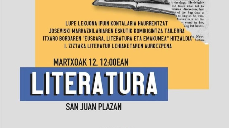 Literatura eta euskara ardatz, Kulturakada saioa antolatu du Ziztakak San Juan plazan
