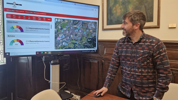 Irungo airearen kalitatearen datuak herritarren eskura jarri dituzte udalaren webgunean