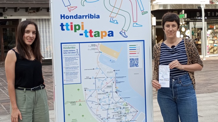 Herriko txoko guztietara “ttipi-ttapa” erraz heldu gaitezkeela adierazten duen mapa aurkeztu dute Hondarribian
