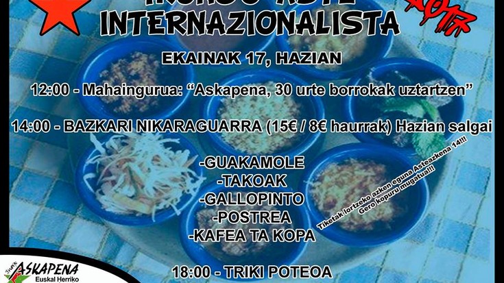 Aste Internazionalista antolatu du Irungo Askapenak