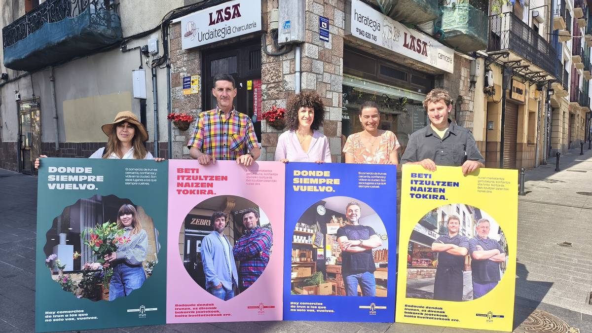 'Beti itzultzen naizen tokia' lelopean Irungo dendak suspertzeko kanpaina berria abian jarri dute